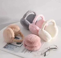 Ear Muffs Winter Foldable Warm Plush Earmuffs for Women Men Solid Colour Soft Cold Protection Ear muffs