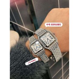 expensive panthere watch for women cater full diamond womenwatch white dial 3A high quality swiss quartz ladies ice out watches Montre tank femme luxe