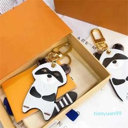 Cartoon Cute Classic Tiger Keychain Wallet Keyring Animal Car Penguin Letter Fox Keychains Women Charm Pendant Accessories wholesale