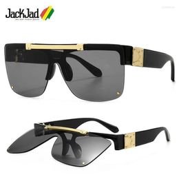 Sunglasses JackJad 2022 Fashion SteamPunk Show Style Lens Flip Up Ins Cool Unique Brand Design Sun Glasses Z1196ESunglassesSunglas218u