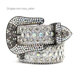 2022 Designer BeltSimon Skull Rhinestone Belt for Men and Women Hand Made Hip Hop Punk Fashion Pant miss seller8884918