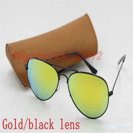 New Polarised lens pilot Fashion Sunglasses For Men and Women Brand designer Vintage Sport Sun glasses With case and box253s