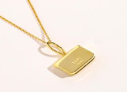 2022 Fashionable 18K Gold Plated Stainless Steel Necklaces Choker Letter Pendant Statement Fashion Womens Necklace Wedding Jewelry7028252