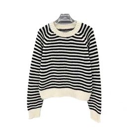 Women's Sweaters Designer Sweater Women Warm Cosy Striped Sweaters Long Sleeve Red and White Stripe Decoration Colour Fashion Knitwear Clothe