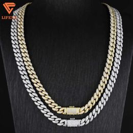 Lifeng Fashion Custom Jewelry Selling Gold Cuban Link Chain 925 Sterling Silver White Yellow Hip Hop Cuban Chain Necklace