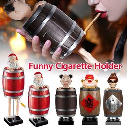 Novelty Items Automatic Cigarette Boxes Strange Uncle Santa Claus Cigarette Dispenser Storage Case Xmas Novelty Gift for Christmas Home Decor 231208