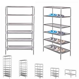 2 4 6 8 10 Tiers Non-Woven Fabric Dustproof Shoe Rack Storage Organizer Cover Cabinet Shelf Cabinet 6 12 18 24 30 Pairs 201109272Y