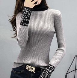 Sweaters Tight Basic Sweater Women Thin Long Sleeved And Pullovers Turtleneck Slim Ladies Knitted Fashion 788