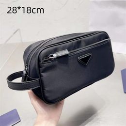 designer makeup bag cosmetic bag toiletry bag make up handbags wash pouch Nylon Triangle Small with handle Woman Men 5A 2023242I