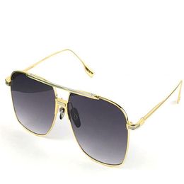 Top K gold men design sunglasses ALKAM square metal frame simple avant-garde style high quality versatile UV400 lens eyewear with 209Z