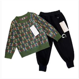 New Fall/Winter designer children's sewn zipper clip alphabet sportswear high quality children's wear Size 90cm-150cm A17