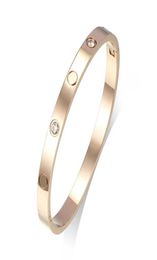 tennis buckle bracelet designer bangle titanium steel eternal ring rose gold bracelet for men and women Not allergic colorfast sim4684915