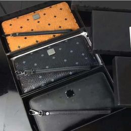 Long Korean fashion wallet Male leather wallet south Korean top fashion high quality hand zipper wallet238F