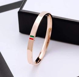 bangle designer gold sliver rose with lock bracelets charm stainless steel jewelery women fashion jewelry accessories wedding wome3200338