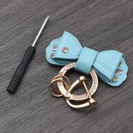 Creative cute bowknot key chain men women exquisite lovely bag pendant beautiful party gift blue car key chain