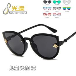 Sunglasses Cute Cat Eye Children Uv400 High Quality 2021 Kids Girls Boys Toddler Sun Glasses Vintage Infantil3093