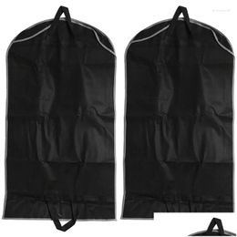 Storage Bags Garment 2 Pack 43 Inch For Travel Nonwoven Fabric Dress Bag Suit With Large Mesh Poc Drop Delivery Home Garden Housekeepi Oters