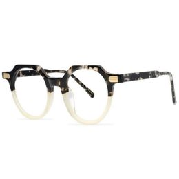 Fashion Sunglasses Frames Brand Designer Acetate Glasses Frame Vintage Men Full Rim Optical Eyewear Goggle Clear Lens Myopia Eyegl263Q