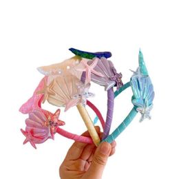 Kids Accessories Ribbon Factory Direct New Princess Series Laser Sequin Cartoon Mermaid Starfish Shell Children039s Hair B5754017
