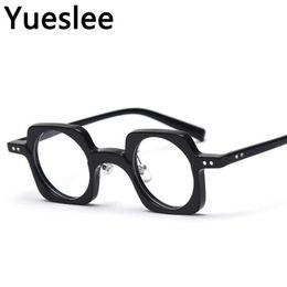 Support Custom Logo And Name Acetate Grade Glasses Frame Men Women Optical Fashion Computer Eyeglasses Retro Round Sunglasses Fram268b