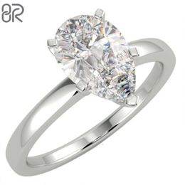 Factory Outlet 10K 14K Wedding Ring Real Gold GIA Certified Pear Cut Lab Grown Diamond Rings Jewellery Fot Women