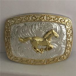 1 Pcs Golden Horse Western Cowboy Belt Buckle For Men Hebillas Cinturon Jeans Belt Head Fit 4cm Wide Belts288t