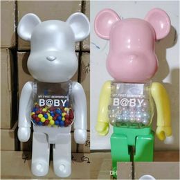 Movie Games Best-Selling 1000% 70Cm Bearbrick Evade Glue Pink White And Blue Bear Figures Toy For Collectors Art Work Model Decoration Dhx8L