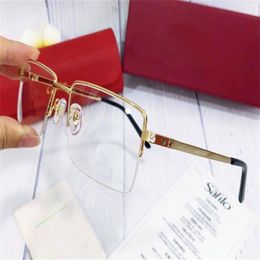 Fashion whole eyewear metal half frame Screw round legs optical optical glasses men classic simple business style CT00870311S