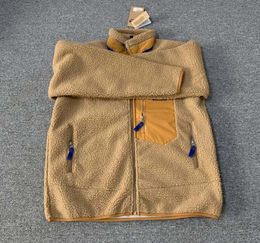 Patagonis Jacket Designer Sweatshirts Letter Men Women Loose Casual Stand Collar Lamb Wool Jacket Tech Fleece Jacket Classic Fur Coat 537