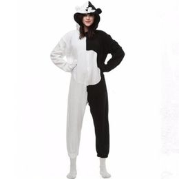 Danganronpa Dangan Ronpa Monokuma Monomi Bear Fleece Onesie Pyjama Costume Halloween Carnival Party Clothing Cartoon Jumpsuit Slee215T