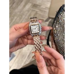 expensive panthere watch for women cater full diamond womenwatch white dial 3A high quality swiss quartz ladies ice out watches Montre tank femme luxe OTEJ