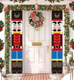 Nutcracker Soldier Banner Christmas Decor For Home Merry Door Xmas Ornament Happy Year 2022 Navidad 2110221353344