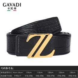 Export top tier Nile crocodile leather new men's belt genuine leather belt smooth buckle business casual belt classic men's style