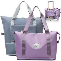 Large Capacity Folding Travel Bags Waterproof Luggage Tote Handbag Duffle Gym Yoga Storage Shoulder Drop 220224215t