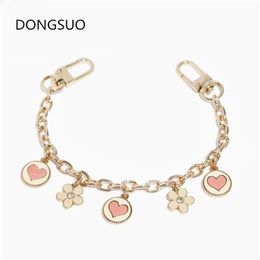 Designer chain strap flower charms gold silver metal chain ornament handbag bag purse replacement Accessories high quality 2204233313