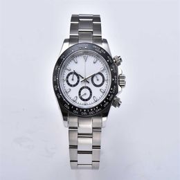 Japanese chronograph watch VK63 quartz movement 39MM sterile dial Luminous Hands sapphire fiberglass case bracelet TO637 H1012233P