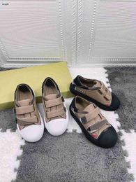 Brand designer baby shoes Cross stripe design kids shoe Size 26-35 Box packaging boy canvas shoe toddler sneakers Dec05