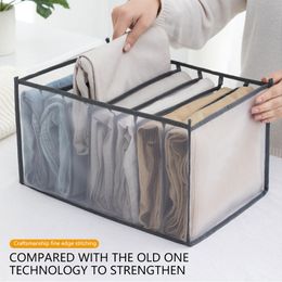 Clothes Organiser Baskets Jeans Storage Organiser Box Wardrobe Cloth Storaged Compartments Socks Underwears Bras zxf 75