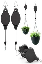 Creative Plant Pulley Retractable Hanger Hanging Planter Flower Basket Hook Pot Hooks Home Rope Bird Cage Hook1087326