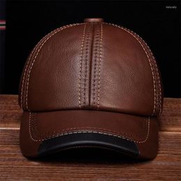 Ball Caps HL100 Aorice Brand Real Cow Skin Leather Baseball Hats Men's Genuine Cap Hat298V