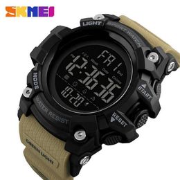 SKMEI 5Bar Waterproof 2 Time Sport Watch Stopwatch Count Down Mens Digital Watches Soft Clock For Male reloj hombre 1384 G1022257G