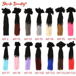 Synthetic Wigs 22inch Dreadlocks Synthetic Crochet Braids Hair Ombre Faux fake Locs Pre Stretched Braiding Hair for Women Men Black 231208