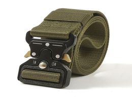 Tactical Nylon Belt Metal Buckle Adjustable Army Heavy Duty Outdoor Quick Release Hunting Training Waist Belt2528456