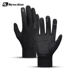 Five Fingers Gloves Men Women Winter Waterproof Warm Thermal Fleece Antislip Touch Screen Outdoor Sports Running Ski Snowboard 220272a