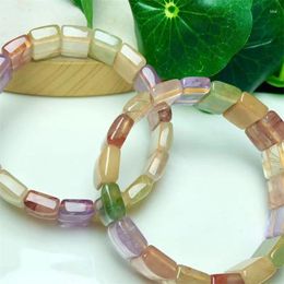 Link Bracelets Natural Garden Quartz Bangle Fashion Crystal Jewelry For Women Healing Christmas Holiday Gift 1pcs 15x11mm