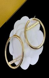 925 Silver Earrings For Women Gold Hoop Earring Designer Diamond Jewellery Charm Hoops Classic Letter F Dangle Valentine Day Gift 221626264