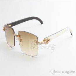 New selling limited large diamond sunglasses male and female Mixed horns sunglasses 3524012 2 size 56-18-135mm283N