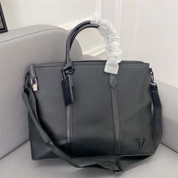 Womens Designer Black Briefcase Bags Lock it Toe Top Handle Totes Calfskin Nylon Crossbody Jumbo Handbags Messenger Large Capacity292h