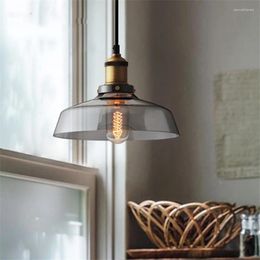 Pendant Lamps Industrial Glass Pot Lights Loft American Country Retro Bedroom Living Room Bar Restaurant Single-headed Fixtures