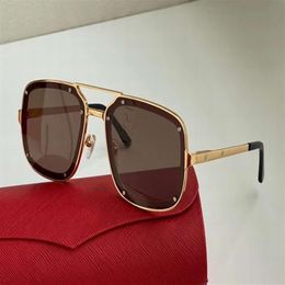 Gold Gold Screws Square Sunglasses 0194s Fashion Sunglasses occhiali da sole firmati Mens Sunglasses uv400 outdoor protection eyew244R